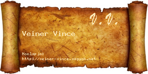 Veiner Vince névjegykártya